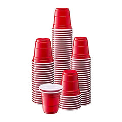 Red Disposable Jelly Shot Glasses 2oz - Pack of 50-100
