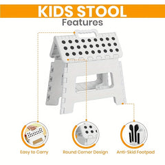 2pcs Folding Step Stool Footstool Lightweight Plastic Kitchen Bathroom