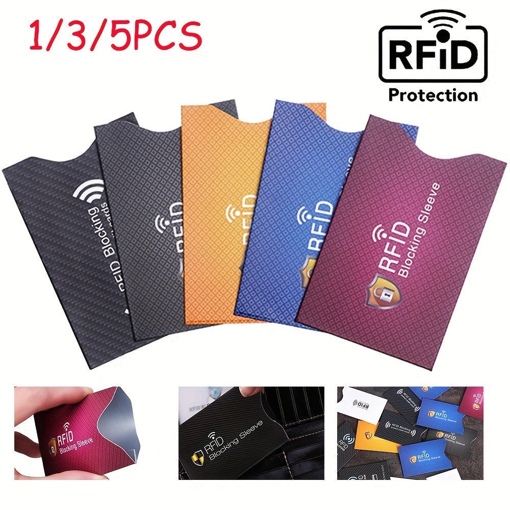 5PCS Aluminum Anti Rfid Blocking Card Holder Wallet