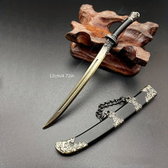 Ancient Sword Keychain Mini Weapon Toy Keyring Bag Charm Favors
