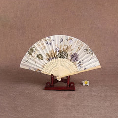 Chinese Style Fan Folding Women's Ancient Style Classic Dance Student Foldin...