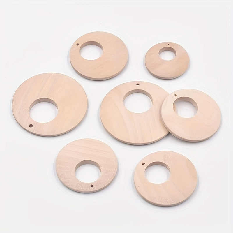 10pcs Wooden Geometric Stud Earrings