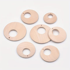 10pcs Wooden Geometric Stud Earrings