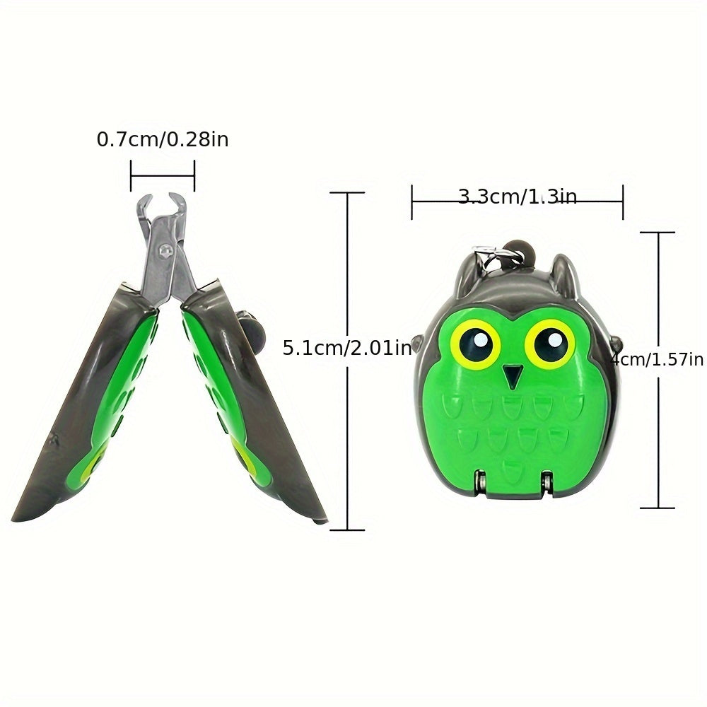 Owl Shape Nail Clippers Stainless Steel Toenail Trimmer Cutter Keychain