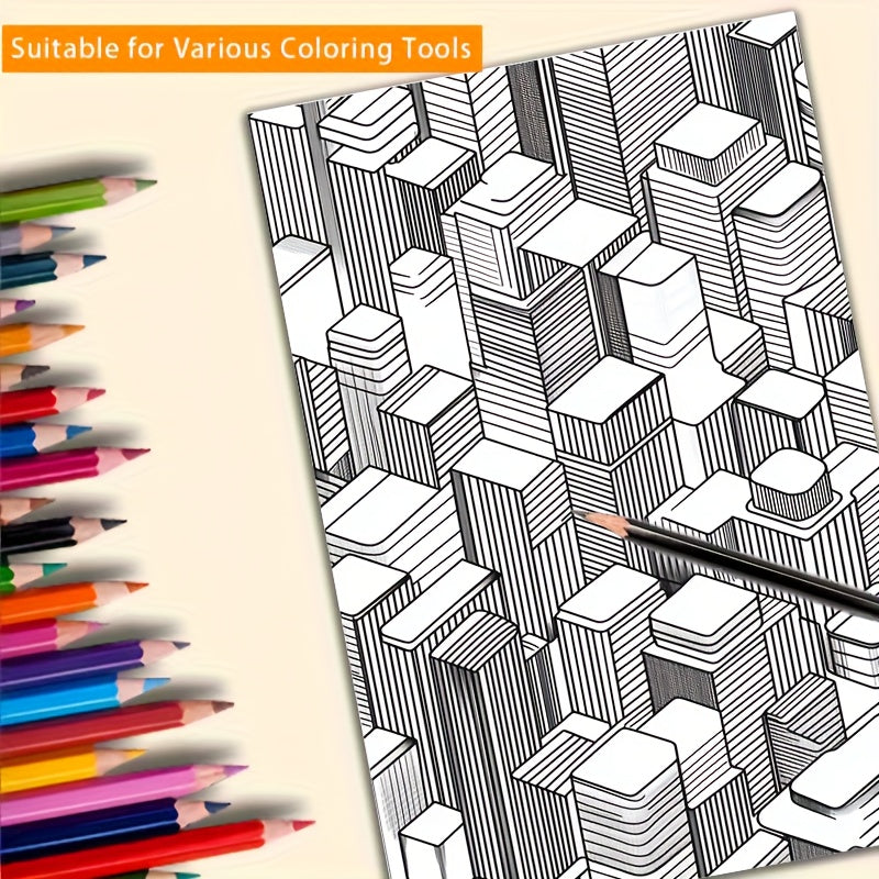 Adult Coloring Book Stress Relief 20 Pages 21x21 cm Thick Paper