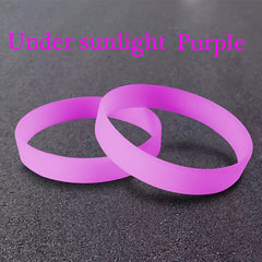 2-Pack Purple Silicone Bracelet for Day and Night