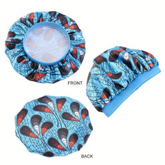 Baby Silky Sleep Cap African Print Satin Bonnet Turban Chemo Hat For Kids