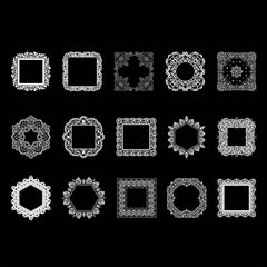 30pcs Retro Hollow Lace Stickers Pack DIY Craft Decoration