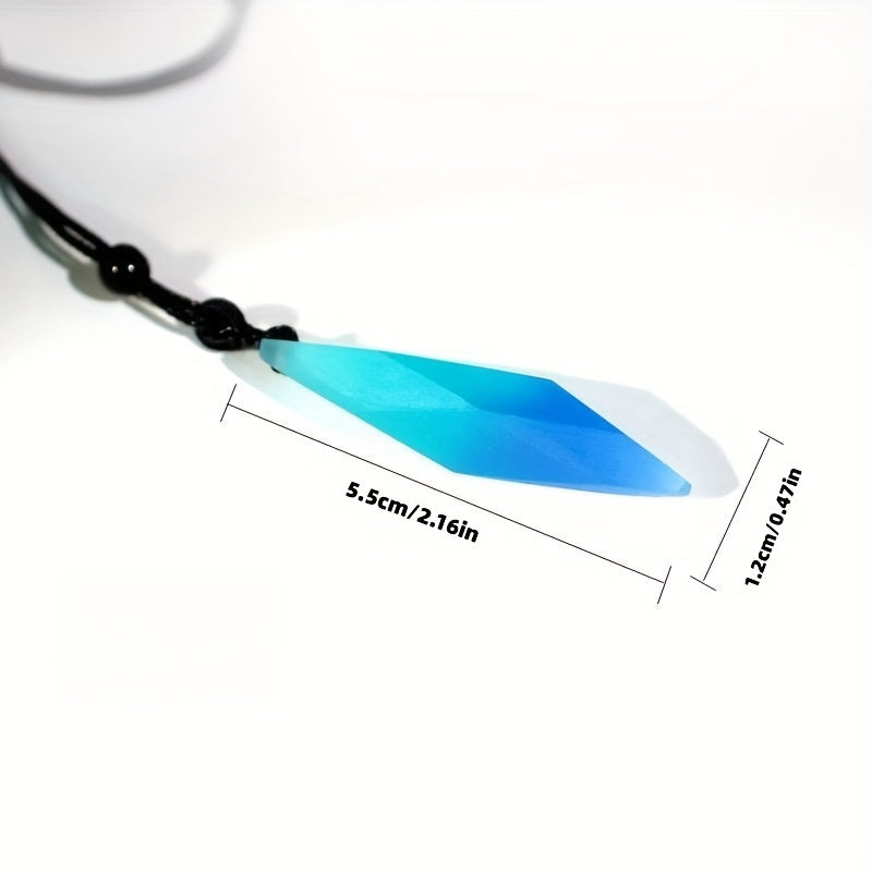 1pc Starry Sky Resin Luminous Necklace DIY Pendant Gift