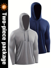 Men's Sun Protection Hoodie Quick Dry Breathable Loose Hooded Sweatshirt