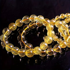AierCrystal Brazilian Titanium Rutilated Crystal Bracelet