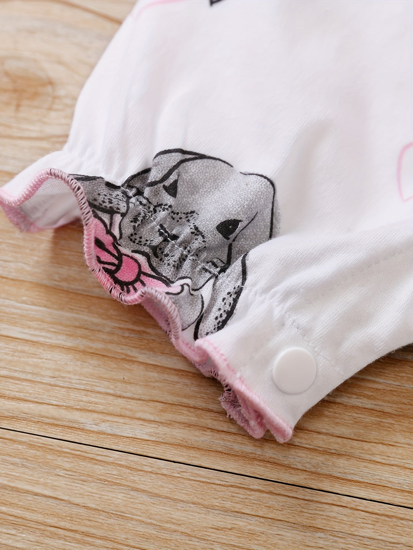 Easter Bunny Graphic Cotton Romper Jumpsuit