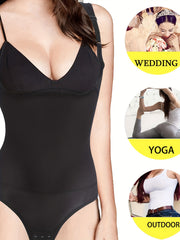 Seamless Shaping Bodysuit Tummy Control Slimmer Thong Body Shaper