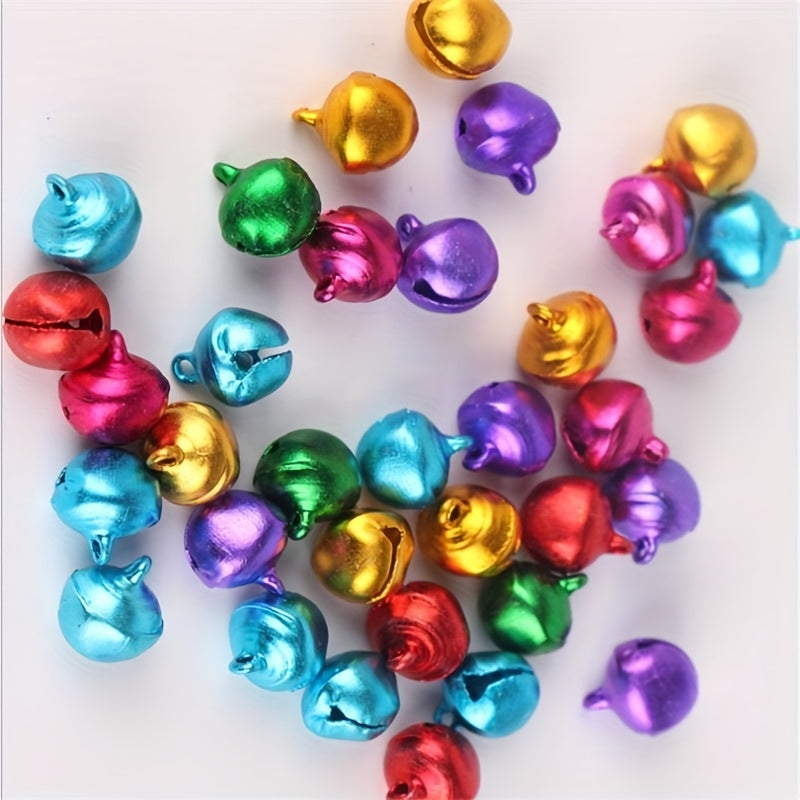 200Pcs 6-8mm Mixed Jingle Bells for DIY Jewelry Crafts