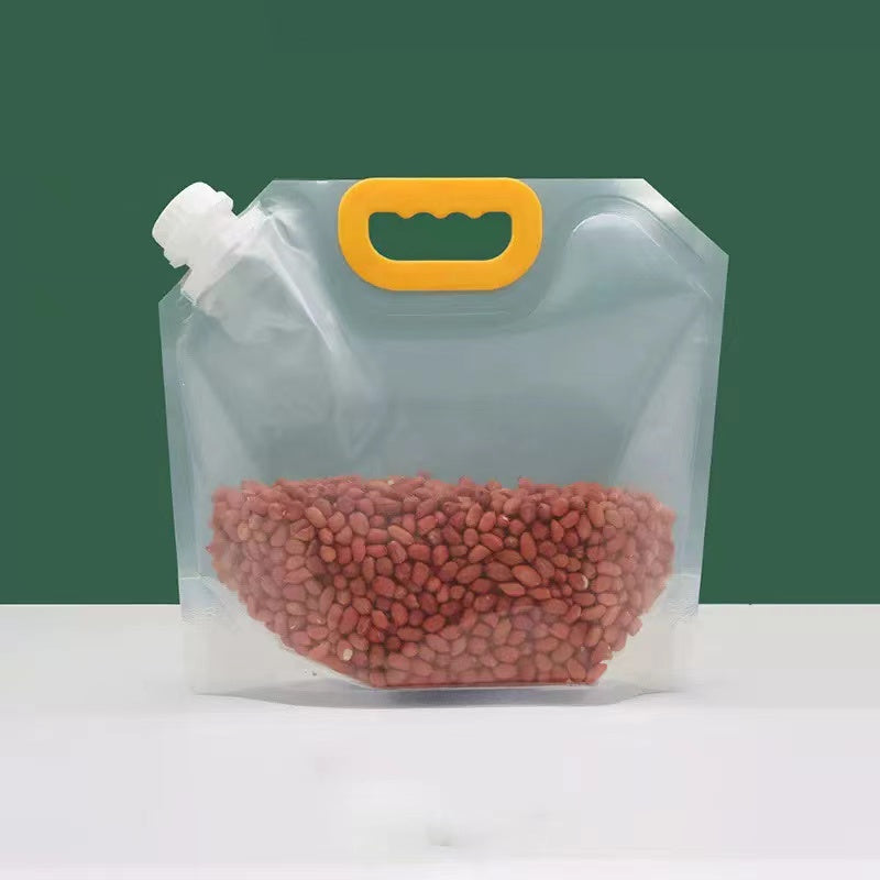 1pc Grain Packaging Bag Moisture Proof Sealed Reusable Clear Storage Suction