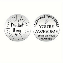 You're Awesome Appreciation Gift - Pocket Hug Token Double Sided Coin