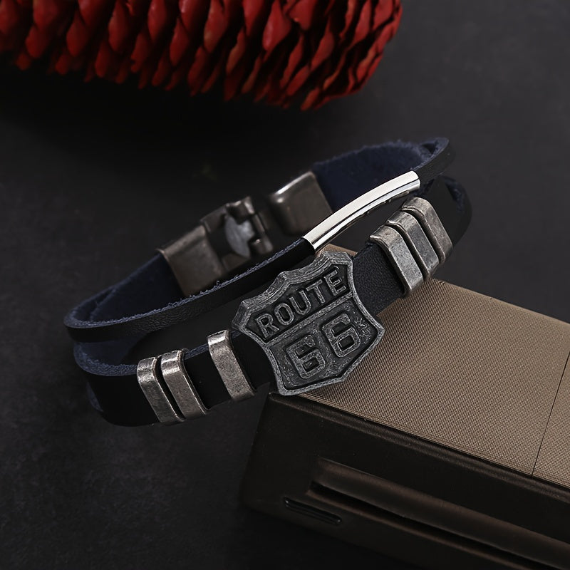 Punk Retro Faux Leather Bracelet