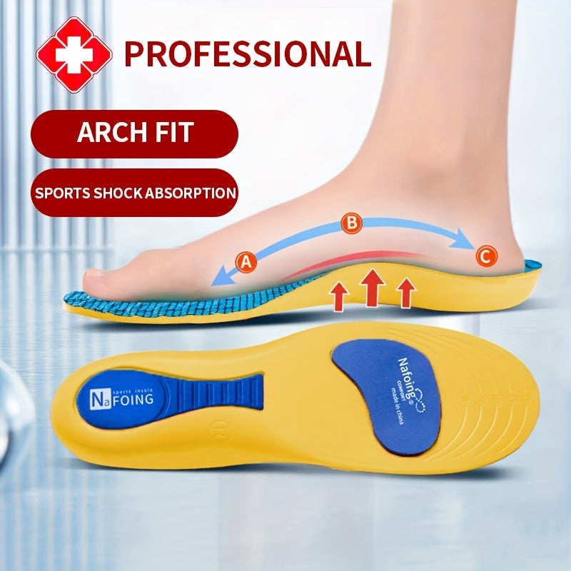 Men's Flat Arch Support Deodorant Insole Full Pad Elastic Massage