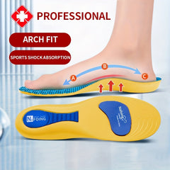 Men's Flat Arch Support Deodorant Insole Full Pad Elastic Massage