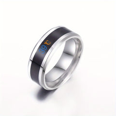 Stainless Steel Single Ring Casual Jewelry For Couples