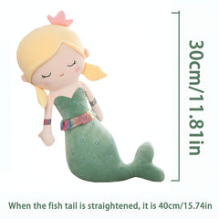 11.81In Mermaid Princess Plush Toy - Adorable Cartoon Mermaid Doll