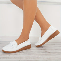 Women's Braided Flat Loafers Slip On Casual Shoes