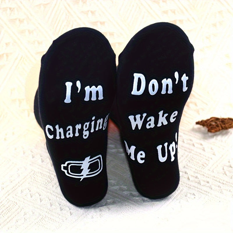 Non slip Cotton Floor Socks Funny Novelty Crew Socks