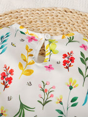 Baby Girl Floral Printed Blouse & Solid Shorts Set