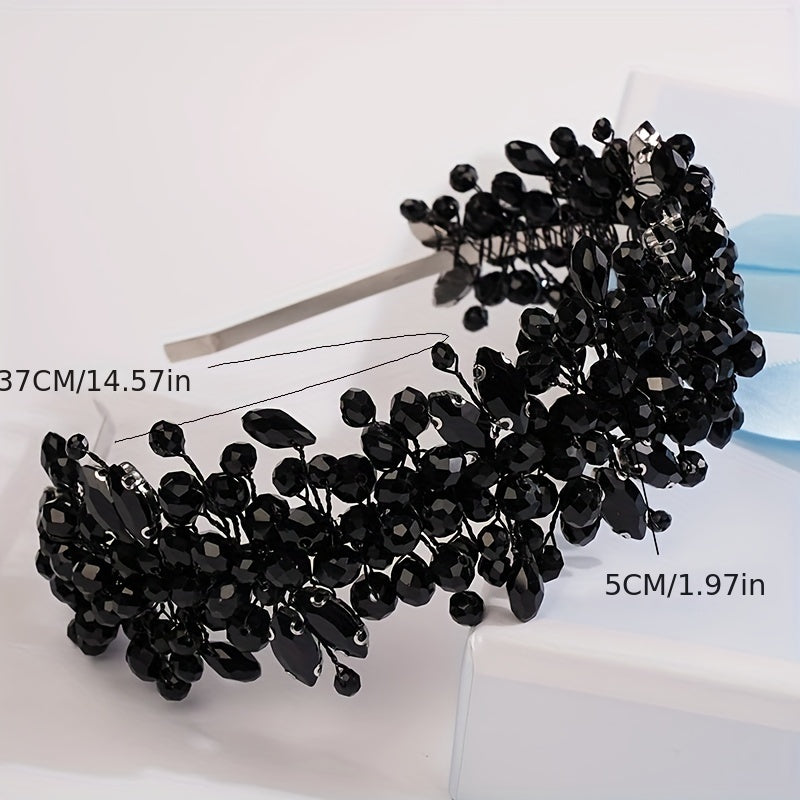 Baroque Multicolor Rhinestone Crystal Hairband Bridal Hair Hoop