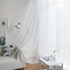 Modern Fresh Pastoral Curtain Rod Pocket Sheer Curtain