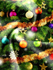Christmas Tree Ball Print Men's Long Sleeve T-shirt Autumn Tee