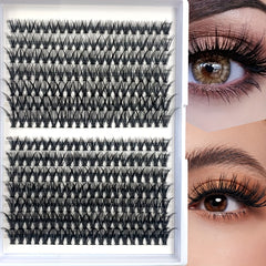 280 Clusters Lashes 30 40D 9 15mm Mix Style D Curling Lashes Extensions