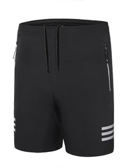 Men's Quick Drying Stretch Drawstring Shorts with Zipper Pocket