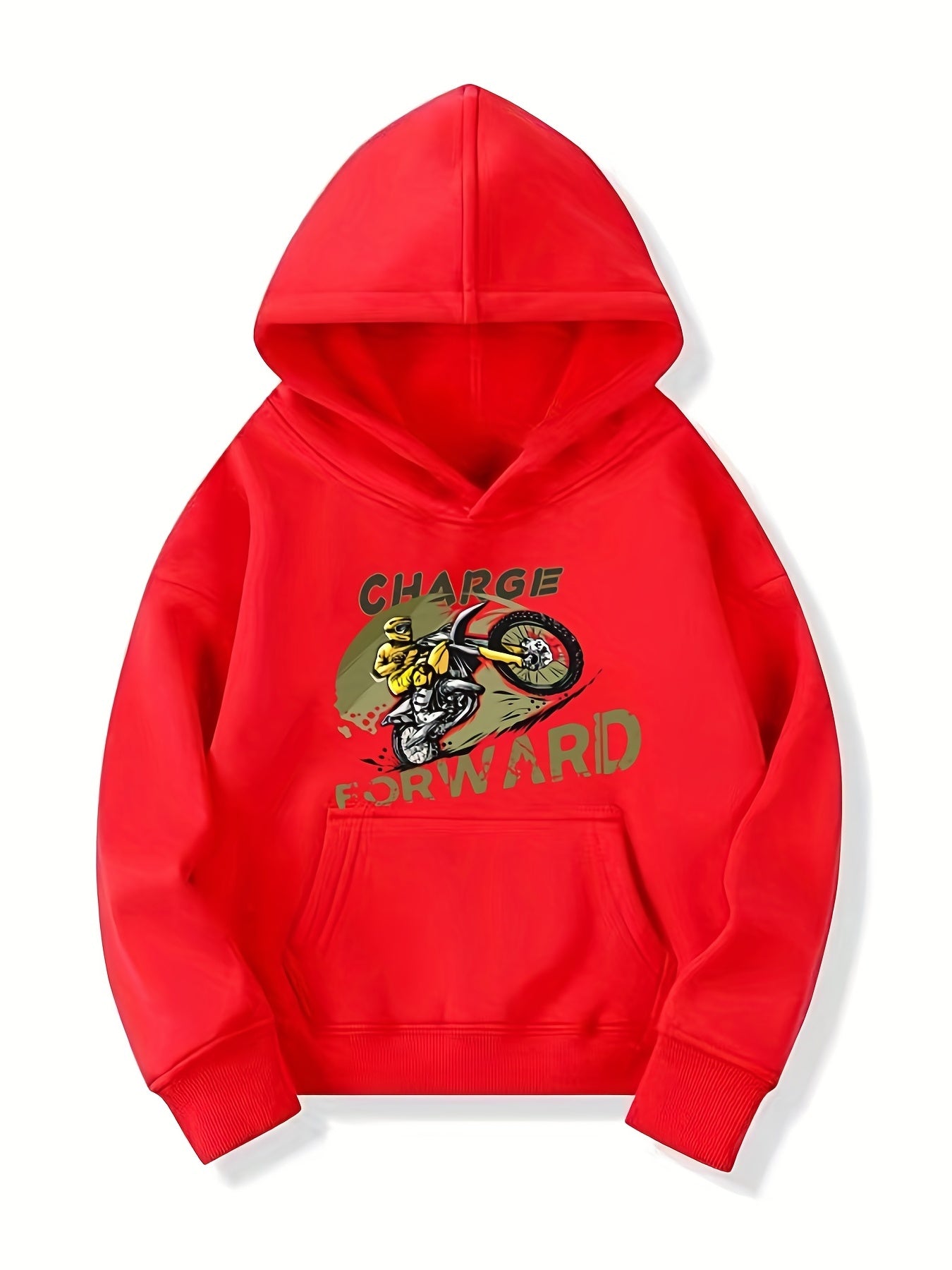 Motorcycle Rider Boys Hooded Sweatshirt