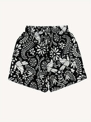 Floral Print Elastic Waist Shorts for Women