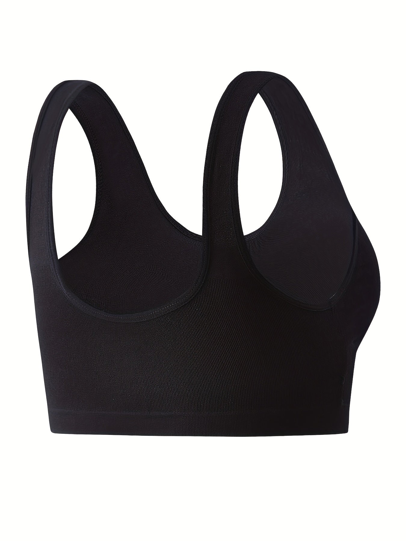 2 Pack Plus Size Sports Bra Zipper Front Stretch Shockproof Bra Set