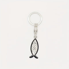 Fish Shape Charm Keychain Stainless Steel Key Ring