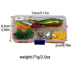 Freshwater Fishing Lures Kit for Bass Trout Crappie Salmon 72pcs