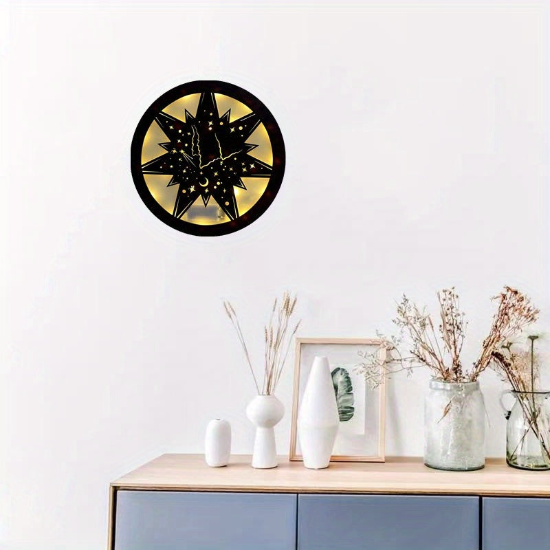 LED Fairy Tale Shape Light Retro Wooden Sign Hanging Decoration