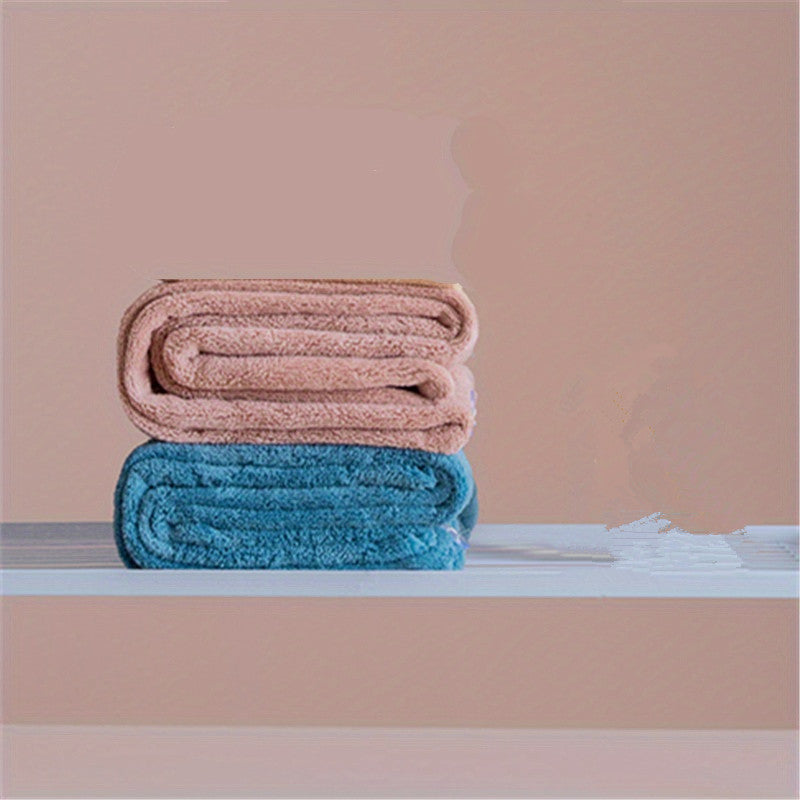2pcs Cartoon Hair Drying Cap Coral Velvet Hair Towel Absorbent Shower Cap