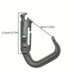 5pcs Plastic Hiking Buckles D Ring Backpack Hanging Spring Buckle