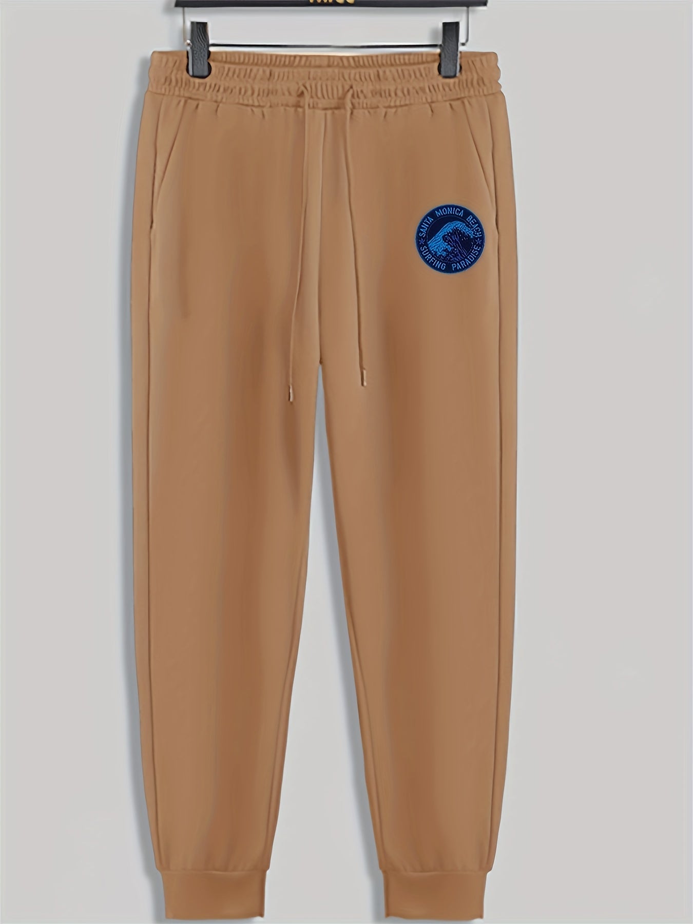 Mountain Print Men's Pants Drawstring Sweatpants Loose Casual Trousers