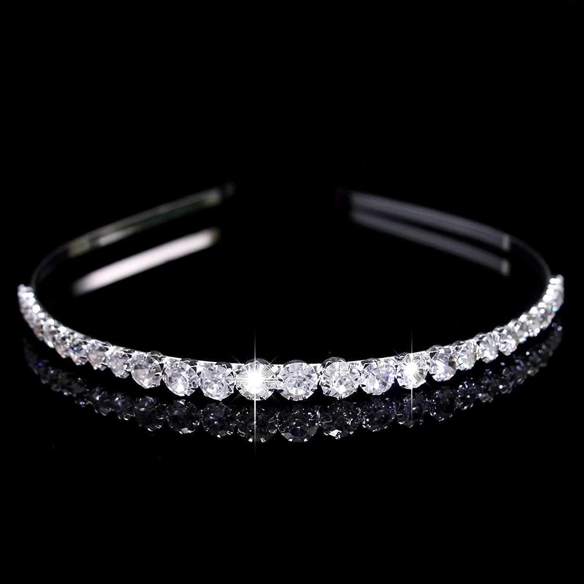 Queen Crown Rhinestone Headband Bridal Wedding Hair Accessory