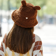 Winter Thick Hat Bucket Hat Fisherman Hat Ear Hat Sun Hat Gift For Woman Holiday