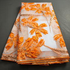 African Lace Fabric French Gild Jacquard Brocade for Wedding Party Dresses Sew