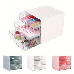 Desk Organizer With Drawer Desk Storage Box With 4 Drawers