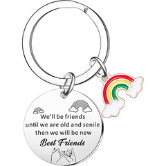 Girls Boys Teen Rainbow Slogan Keychain Kids Party Favors