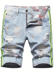 Men's Reflect Woven Tape Denim Shorts