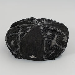 Denim Hat Retro Stitching Five-pointed Star Painter Hat