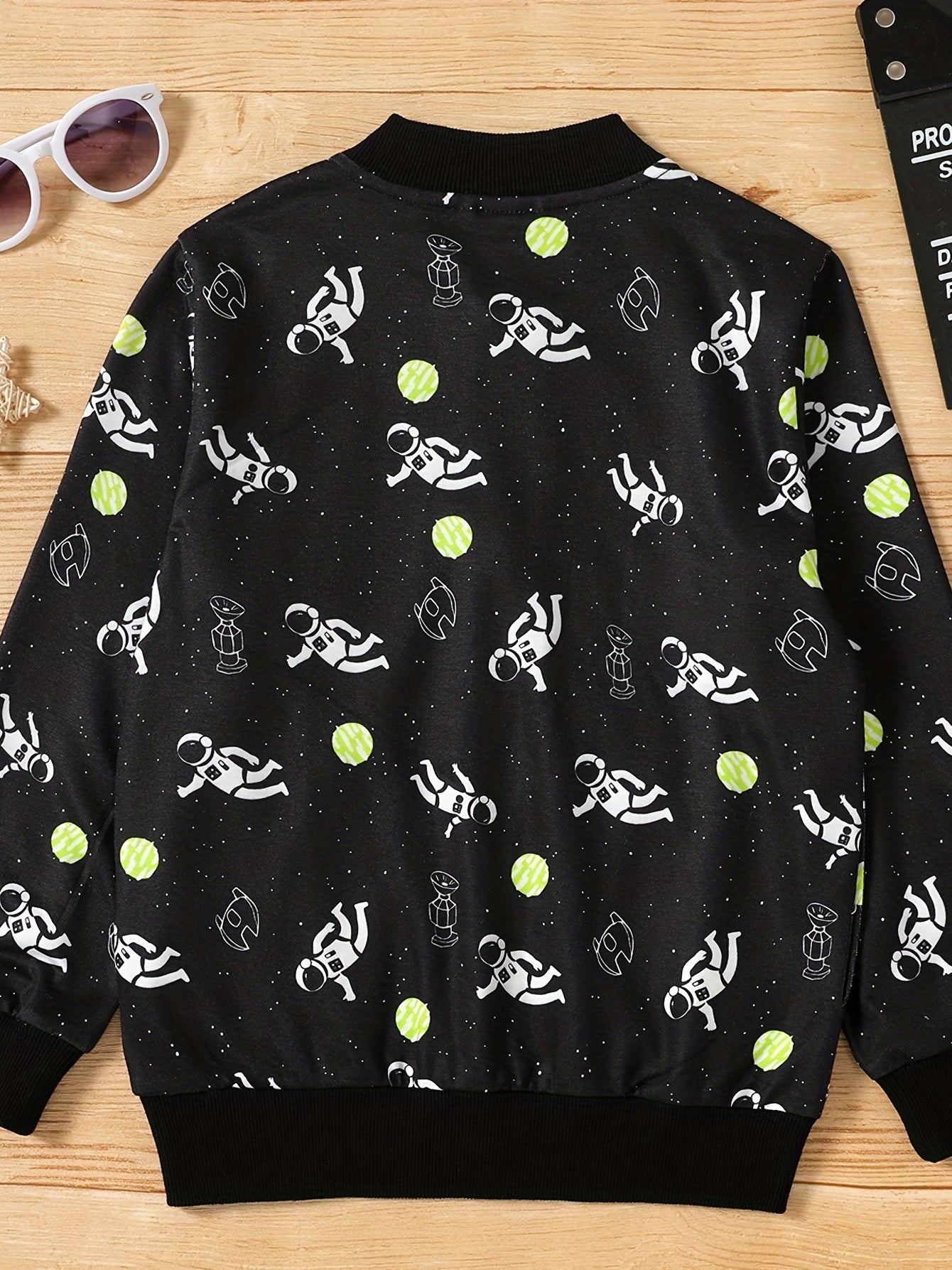 Boys Astronaut SPACE TRAVEL Windbreaker Jacket Waterproof Zip Up